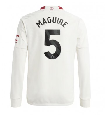 Lacne Muži Futbalové dres Manchester United Harry Maguire #5 2023-24 Dlhy Rukáv - Tretina